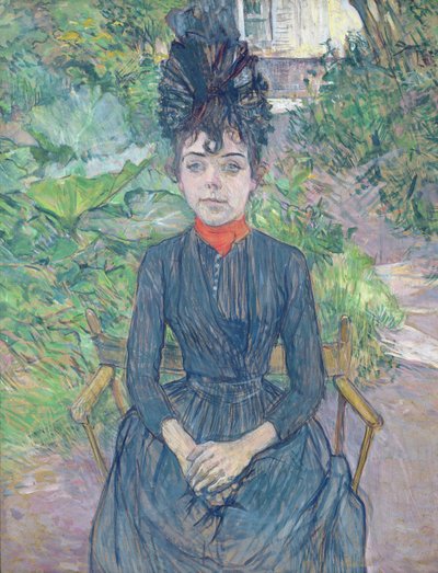 Justine Dieuhl, c.1891 (óleo no cartão) de Henri de Toulouse Lautrec